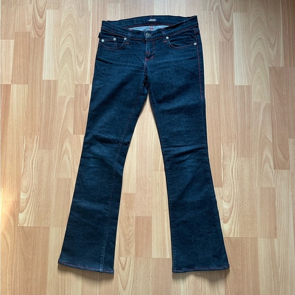 Dark Blue Jeans with Red Stitching - Picture 6 of 9